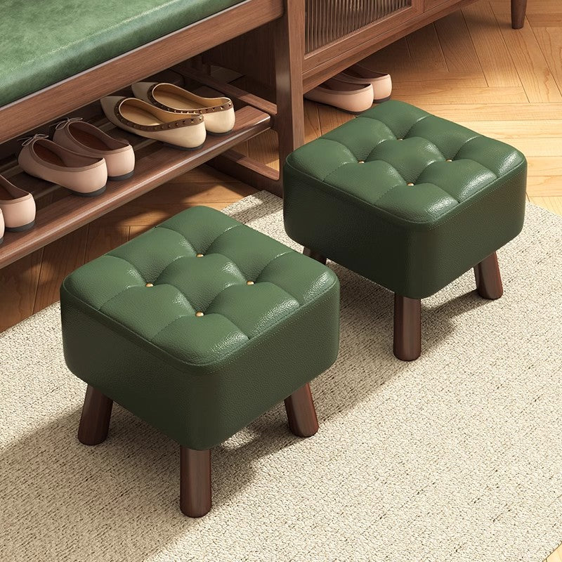 Home living room sofa stool soft bag cushion leather small bench