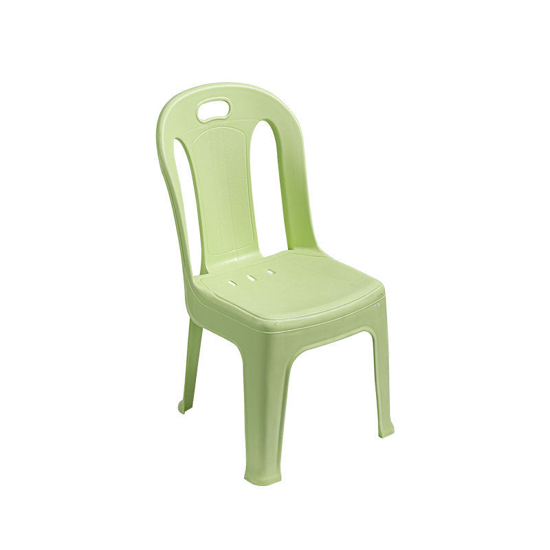 Chairs are made of thickened plastic